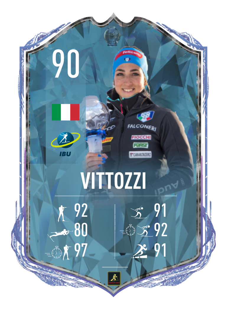 Lisa Vittozzi - Road to Crystal card for 2023-2024 - Biathlon Cards